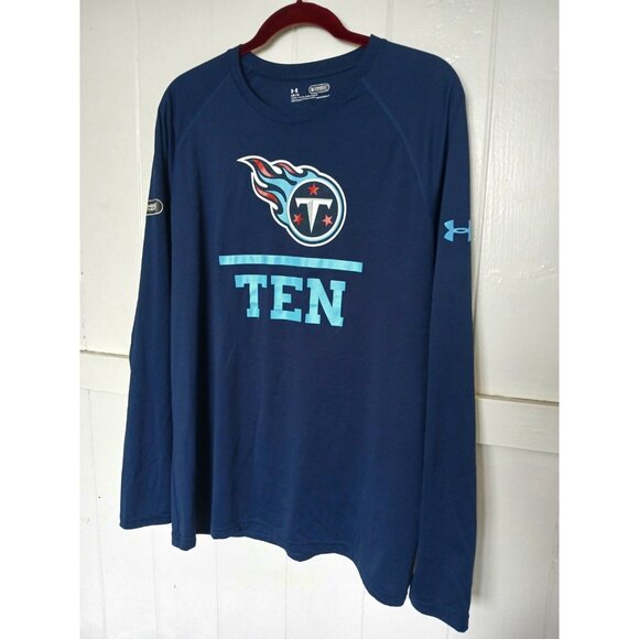 Tennessee Titans Shirt NFL Combine AuthenticbUnder Armour Men's Large Navy LS - Picture 12 of 13